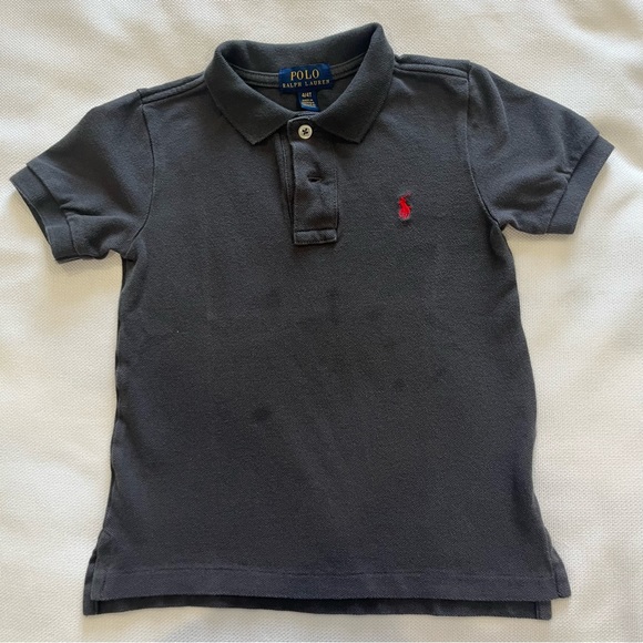 Polo By Ralph Lauren The Iconic Picke Toddler Polo Shirt 4T - Charcoal Gray - Picture 1 of 4